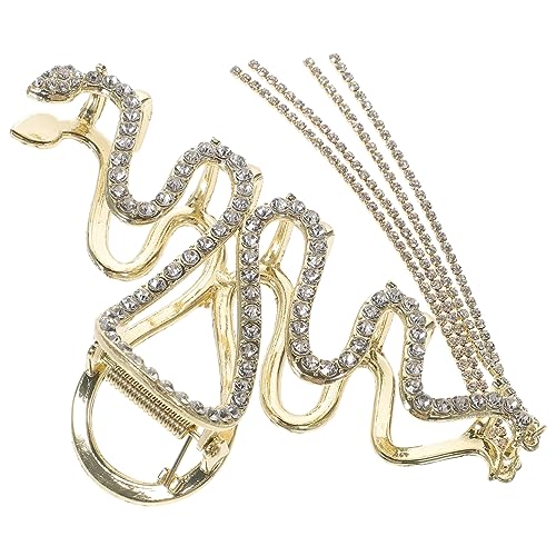 Gogogmee Haarklammer Schlangenform Mit Quaste Und Strass-dekor Für Damen Haare Accessoires Große Haarklammer Zum Festhalten Von Haaren Ohne Kopfhautschaden von Gogogmee