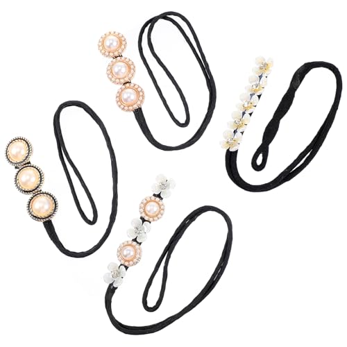 Gogogmee 4stücke Haarband Mit Perlen Diy Haarknoten-maker Haar-donut-halter Perlen-kopfschmuck Haar-styling-tool Für Mädchen Teenager Frauen von Gogogmee