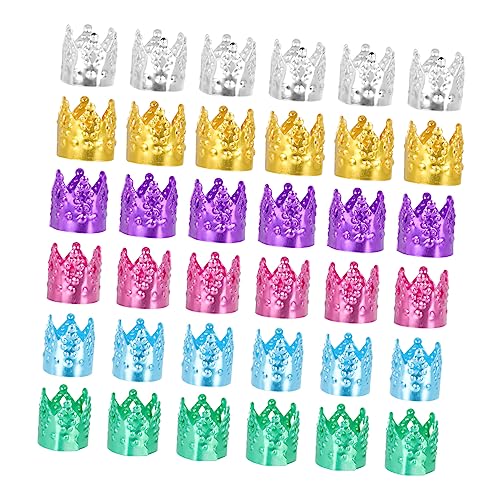Gogogmee 100stücke Dreadlocks Ringe Kronenform Haaraccessoires Für Flechtfrisuren Dekorative Manschetten Für Dreadlocks Und Zöpfe Farbenfrohe Haarzubehörteile von Gogogmee