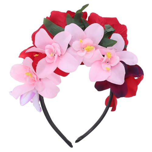 Gogogmee Tag Der Toten-kunstrosen-stirnband Mexikanisches Blumenkronen-kopfschmuck Halloween-cosplay-requisite Blumenhaarreif Für Party-outfits von Gogogmee