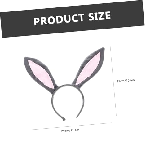 Gogogmee Halloween Tierkostüm set Teiliges Hasenohren Stirnband mit Fliege und Graues Festzubehör für Party Cosplay und Fancy Dress von Gogogmee