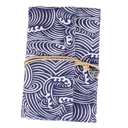Gogogmee Handgefertigte Japanische Stationery Bag aus Hochwertiger Canvas Große Kapazität Stifteaufbewahrung Langlebiger Pen Organizer mit Praktischem Rollverschluss für Künstler und von Gogogmee