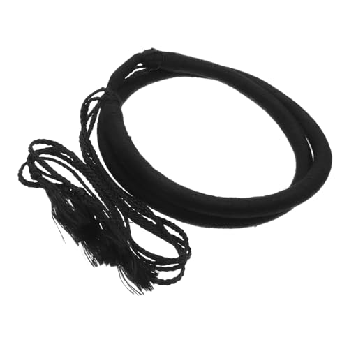 Gogogmee Herren Arabisches Turban Haarband mit Braid Dekoration Dubai Shemagh Kopfbedeckung aus Schwarzer mit Fransen für Stilvolle Anlässe von Gogogmee