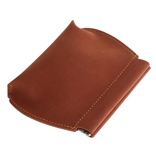 Gogogmee Herren Münzbeutel aus Pu Leder mit Automatischem Federverschluss Kompakt und Leicht Vintage Stil Portemonnaie für Münzen und Kleine Gegenstände Praktischer Kleiner Geldbeutel für von Gogogmee