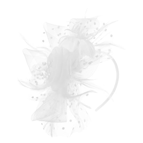 Gogogmee Hochzeit Haar Stück Plume Kopfschmuck Braut Stirnband Net Garn Haarband Gogogmee Hochzeit Haar Stück Plume Kopfschmuck Braut Stirnband Net Garn Haarband von Gogogmee