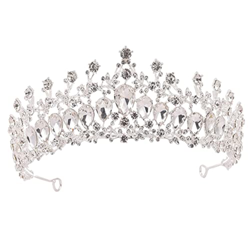 Gogogmee Hochzeitskleid-Accessoires prinzessinen krone prinzessinnen krone Brautaccessoires Haarschmuck für die Brautjungfer Braut Stirnband Hochzeitskopfschmuck Krone der Braut Weiß von Gogogmee