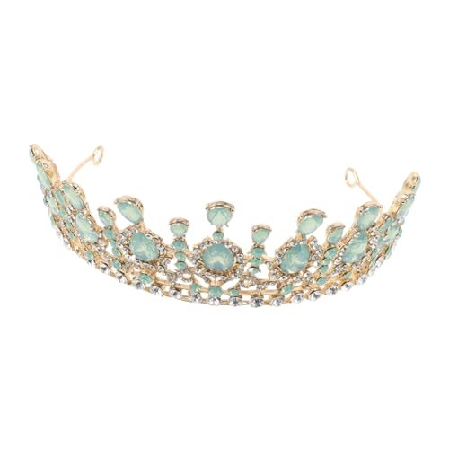 Gogogmee Hochzeitskrone Braut Tiara mit Grünem Glitzerbesatz Stilvolles Braut Haarband Vielseitiges Schmuckstück für Hochzeit Geburtstag Party und Themen Events von Gogogmee
