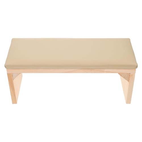 Gogogmee Holz Handgelenkauflage Maniküre Kissen Nagelkunst Polster Komfortable Nagelmatte für Nagelstudio und Zuhause Nageldesign Zubehör in Natürlichem Holzfinish von Gogogmee