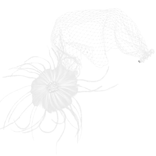 Gogogmee Jäten Haarspange Damen Mesh Braut Hut Haarschmuck Clip für Dekorative Kopfbedeckung Teeparty Hochzeitsfeier Accessoire die Hochzeit die für Flapper Cocktail Stirnband Schleier von Gogogmee
