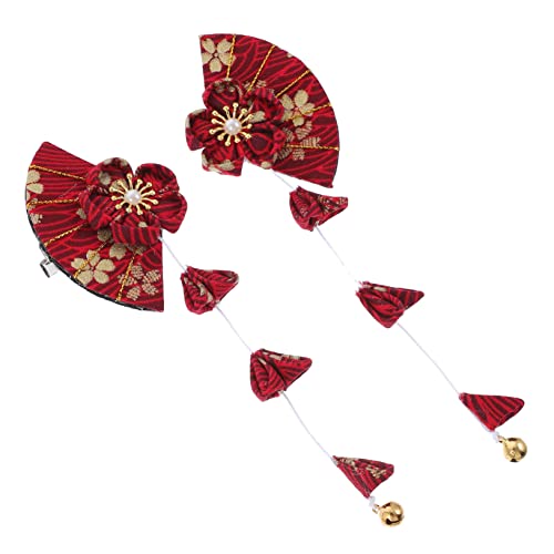 Gogogmee Japanische Stoff Haarnadel Fächerform Haarspange Mit Quaste Für Mädchen Eleganter Haarschmuck Für Besondere Anlässe Für Geburtstage Hochzeiten Und Feiern von Gogogmee