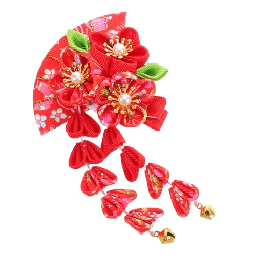 Gogogmee Japanischer Haarschmuck Damen mit Quaste Langlebiger Stoff Haarklammer Vielseitiges Kimono Haarornament und Traditioneller Haarschmuck für Hanfu Cosplay Party und Weihnachten von Gogogmee