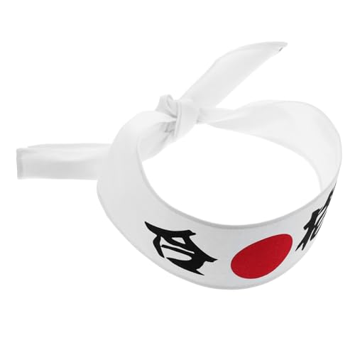 Gogogmee Japanisches Samurai Hachimaki Stirnband mit Kanji und Sonnenmotiv Atmungsaktiv Vielseitig Tragbar als Kopftuch oder Haarband für Sport Workout Martial Arts und Ninja Cosplay von Gogogmee