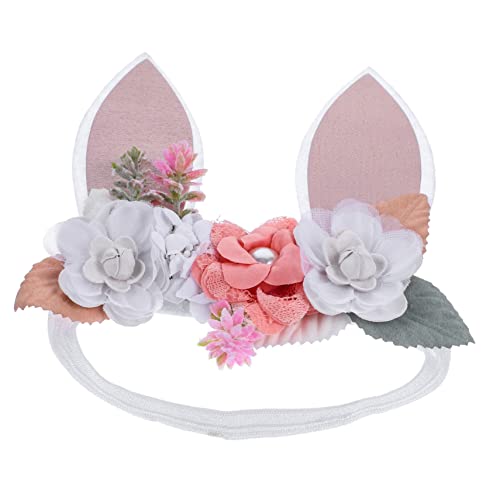 Gogogmee Kaninchen Stirnband Für Kinder Stirnbänder Für Die Osterparty Elastische Haarbänder Häschen-stirnbänder Blumen-kaninchen-haarband Mädchen Blühen Häschen Tiara Stoff Nähen Kleine von Gogogmee