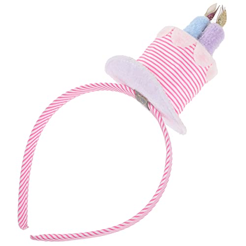 Gogogmee Kindergeburtstags Haarreifen Samtstoff Geburtstagskopfschmuck Leicht und Langlebig für Mädchen und Junge Mädchen Süßes Party Accessoire mit Kerzenmuster Perfektes für Besondere von Gogogmee