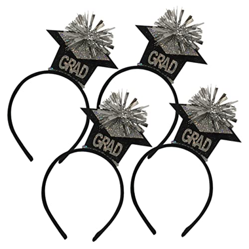 Gogogmee Kopf Abschluss Stirnband Bopper Kopfkleid Abiturmütze Abschlusskappen Entzückendes Abschlusshaarband Abschlusselemente Partyhüte Abschlussfrisur Haarstirnband Kunst Cosplay von Gogogmee