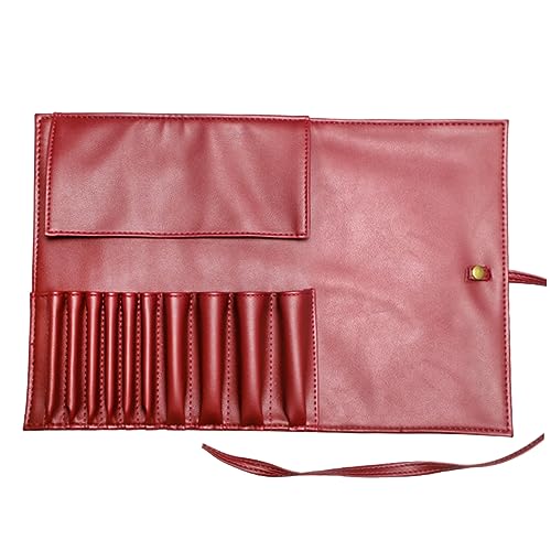 Gogogmee Kosmetiktasche PU Leder Makeup Pinsel Organizer Tasche Kompakt Leicht Tragbar Makeup Aufbewahrungstasche Reise Beauty Tool Kit für Damen Zuhause und Unterwegs von Gogogmee