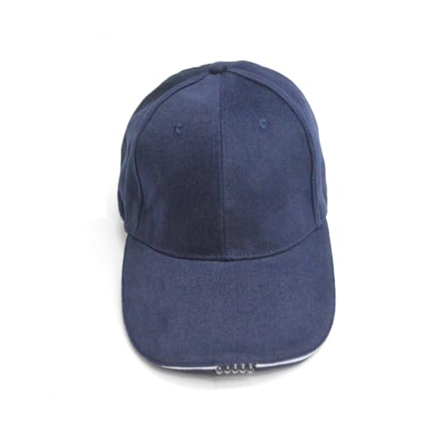 Gogogmee LED Baseballcap mit LEDs Robuste Struktur Helles Licht Handsfree Beleuchtung Komfortabel Verdeckter Schalter für Camping Joggen Jagd Farbe Blau von Gogogmee