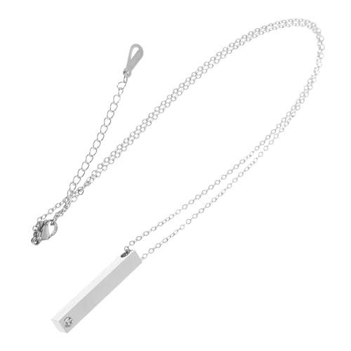 Gogogmee Lange Halskette Mit Bar-anhänger Aus Verziert Für Herren Und Damen Einfach Und Modisch Als Pulloverkette Tragbar von Gogogmee