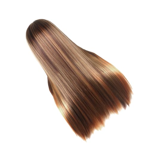Gogogmee Langhaar Perücke Damen Farbverlauf Echthaar Optik Hochtemperaturfaser Komfortabel Natürlich Aussehende Gerade Cosplay Haarteil Alltag Party von Gogogmee