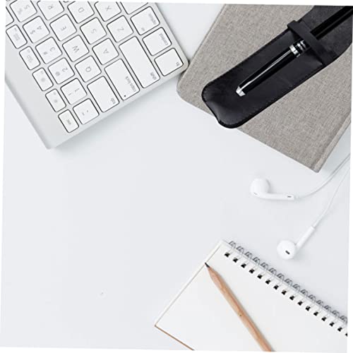 Gogogmee Leder Stifteetui Vintage Pen Case Schutzhülle für Stift Handmade Retro Schreibgerätehalter Schwarz für Schule Büro von Gogogmee