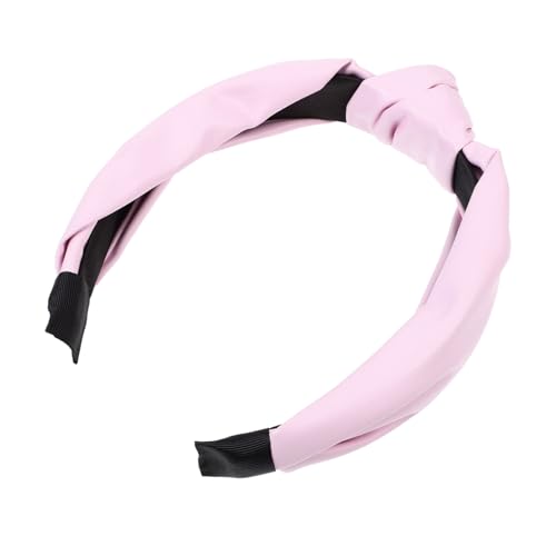 Gogogmee Stirnband Aus Pu-leder Breites Haarband Für Damen Schlichtes Schickes Stirnband Dekoratives Haarband von Gogogmee