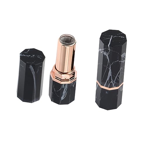 Gogogmee 3stücke Leere Lippenstift-tube Mit Marmor-design Stylische Und Kreative Verpackung Für Lippenstift Für Frauen Und Mädchen Tragbar Und Langlebig Schwarz von Gogogmee