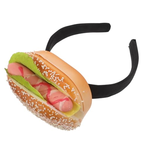 Gogogmee Haarband in Hamburger-form Lustiges Stirnband in Lebensmittel-simulation Haarreifen Für Halloween-kostüme Und Festivals von Gogogmee