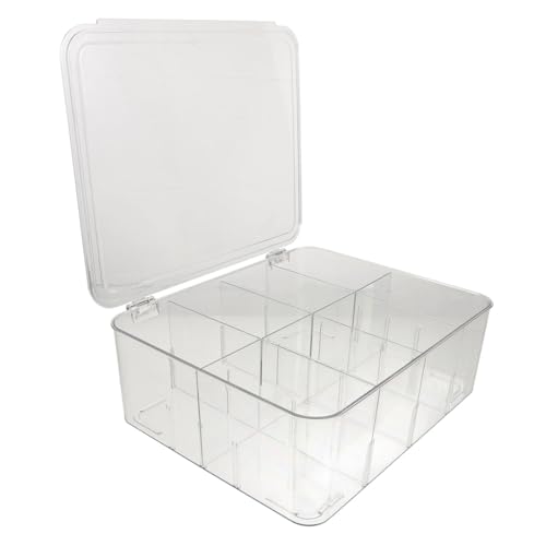 Gogogmee Make-up Lippenstifte Organizer Aufbewahrungsbox Mit Fächern Transparentes Material Für Home Office Kleinigkeiten Halter Schmutzabweisend Verstellbares Fach von Gogogmee
