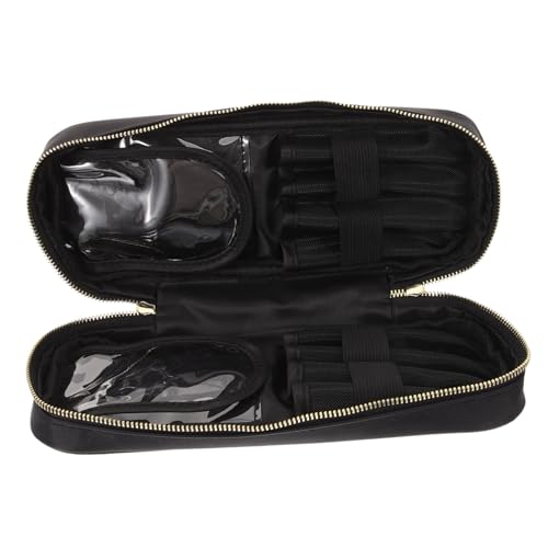 Gogogmee Makeup Pinsel Tasche aus Oxford Kompakter Kosmetik Pinsel Organizer mit Reißverschluss Tragbare Schminktasche für Reisen und Outdoor Leichte Kosmetische Aufbewahrungstasche von Gogogmee