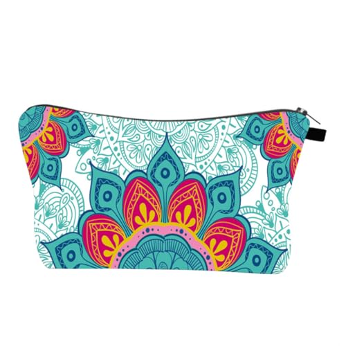 Gogogmee Mandala Print Kosmetiktasche Damen Make Up Tasche Handtasche Polyester Wasserabweisend Kompakt Groß Fassungsvermögen Reise Kulturbeutel Organizer für Alltag Urlaub Outdoor von Gogogmee