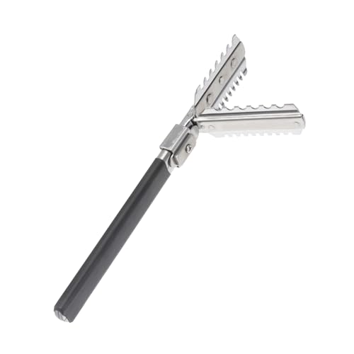 Gogogmee Manueller Rasiererhalter aus Metall Doppel Seiten Rasierschnittgerät für Männer Komfortabel und Langlebig für Friseure und Täglichen Gebrauch Sicherer Klingenwechsel von Gogogmee