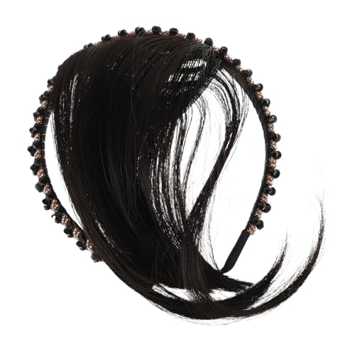 Gogogmee Stirnbandperücke Für Schwarze Frauen Stirnband Mit Befestigtem Haar Natürlicher Haarersatz Für Weißes Haar von Gogogmee