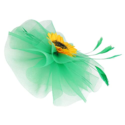 Gogogmee Modisches Fascinator-stirnband Mit Sonnenblumen- Haarbänder Netzgarn Für Damenveranstaltungen von Gogogmee