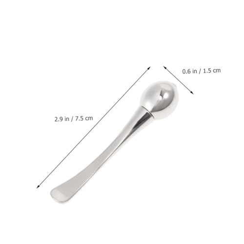 Gogogmee Metall Augencreme Massage Stab aus Zinklegierung Hautpflege Massagegerät mit Löffel und Roller Fördert Augenschwellungen Tragbar für Gesicht und Augenbereich von Gogogmee