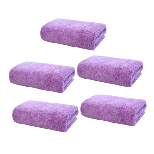 Gogogmee Mikrofaser Gesichtstuch 5 Stück Saugfähige Waschhandtücher für Frauen Wiederverwendbare Make Up Entferner Tücher Tragbar für Zuhause und Reisen Maschinenwaschbar von Gogogmee