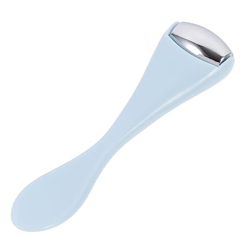 Gogogmee Mini Augenmassage Roller Mit Löffel Tragbarer Gesichtsroller Für Augencreme Faltenreduktion Durchblutung Für Damenpflege Hellblau von Gogogmee