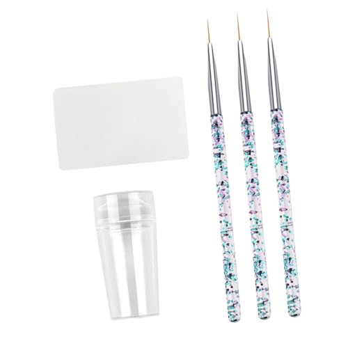 Gogogmee Nagelstempel Mit Pinsel Für Nagelkunst Inklusive Nagelschaber Und Stempel Maniküre Werkzeug Für Professionelle Nail Art von Gogogmee