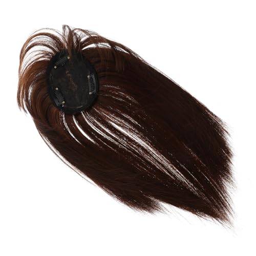 Gogogmee Natürlicher Haar topper Clip Dünner Werdendes Haar Damen Synthetisches Haarteil Unsichtbarer Haarersatz Leichter Haarverdichtungseffekt Einfach zu Befestigen Vielseitig von Gogogmee
