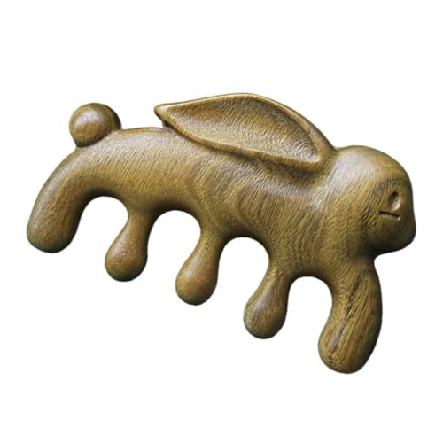 Gogogmee Natürlicher Sandelholz Kamm mit Breiten Zähnen Sanfter Haar Kopfhautmassage Langlebig und Hautschonend Geeignet für Frauen mit Lockigem Haar Entspannendes Meridian massagegerät von Gogogmee