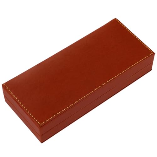 Gogogmee PU Leder Stiftebox Multifunktional Stifte Aufbewahrungsbox Geschenkbox Praktisch Mit Deckel Für Büro Und Schule Braun von Gogogmee