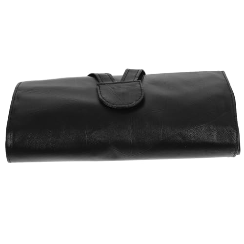 Gogogmee PU Make Up Pinsel Organizer Tasche Rollbar Langlebig Multifunktional für Pinsel Schwarz Kompakt und Tragbar und Kosmetikwerkzeuge von Gogogmee