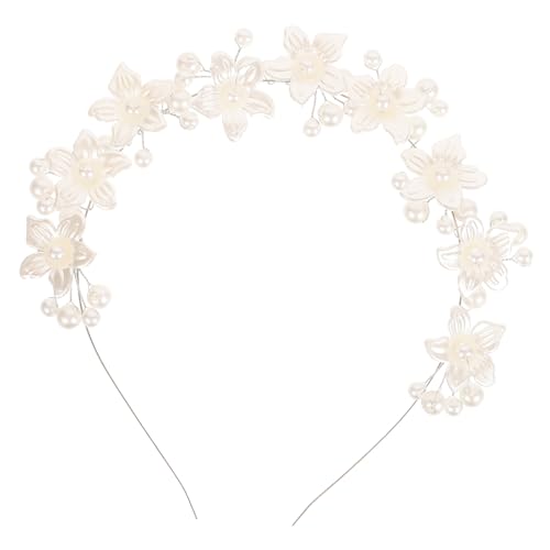Gogogmee Perlen Haarband für Braut Hochzeitsaccessoire mit Blumen für Brautjungfern und Fotografie Stilvolles Haarschmuck Design für Besondere Anlässe von Gogogmee