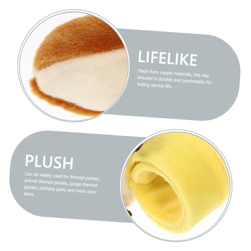 Gogogmee Plüsch Slap Armband Kuscheltier Kinderarmband Weiches Stofftier Armband mit PP Baumwolle Füllung Leicht und Kompakt Für Jungen und Mädchen Kindergarten Partyspielzeug von Gogogmee