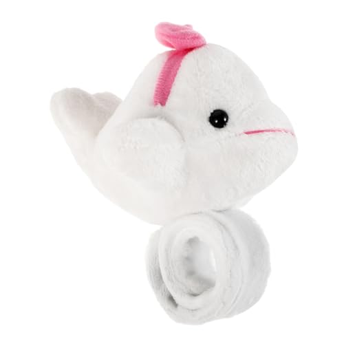 Gogogmee Plüsch snap armband Weißer Wal Kuscheltier Slap Bracelet Weiches Stofftier Armband Kinderfreundlich Komfortabel Tragbar Niedliches Party von Gogogmee