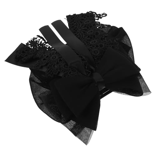 Gogogmee Professioneller Haarklammer mit Schwarzem Schleifen-bowknot und Elastischem Netz Zuverlässiger Halt Schnelles Styling für Damen Büro Tanz Alltag Eleganter Haarschmuck für von Gogogmee