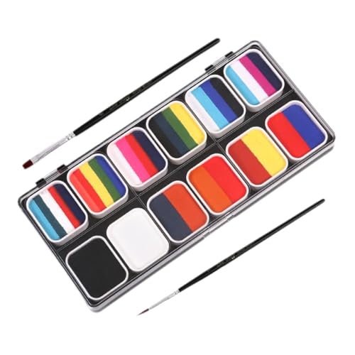 Gogogmee Professionelles Gesichtsbemalungs Make-up Körperfarbe Gesichtsbemalung Halloween-make-up Mit Aufbewahrungsbox Wasseraktiviert Für Erwachsene Und Junge Mädchen von Gogogmee