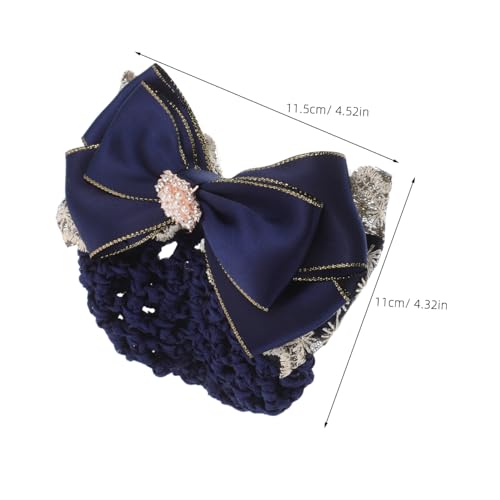 Gogogmee Professionelles Haarnetz mit Elastischem Dutt Netz und Modischer Schleife Sicherer für Damen Eleganter Haarschmuck für Beruf Service und Pflege von Gogogmee