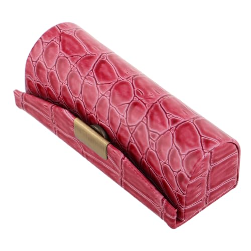 Gogogmee Pu-lippenstifthalter Mit Spiegel Tragbares Lippenstiftetui Knopfverschluss Make-up-Organizer Für Damen Vielseitige Aufbewahrungshülle Für Lippenstifte Und Kleine Utensilien von Gogogmee
