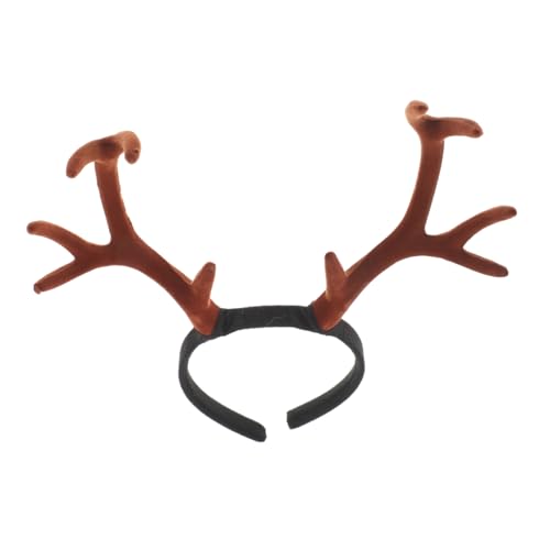Gogogmee Realistisches Rentier Geweih Stirnband Verstellbar aus Weichem Flauschigem Material für Erwachsene Weihnachtskostüm Haarreif für Xmas Party und Karneval von Gogogmee