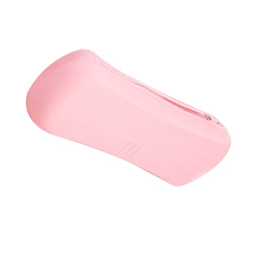 Gogogmee Reise Kosmetiktäschchen Aus Silikon Für Make-up-Pinsel Kompaktes Zipper-Gewand Für Damen Langlebige Aufbewahrungstasche Für Reisen Rosa Farbe Für Unterwegs von Gogogmee